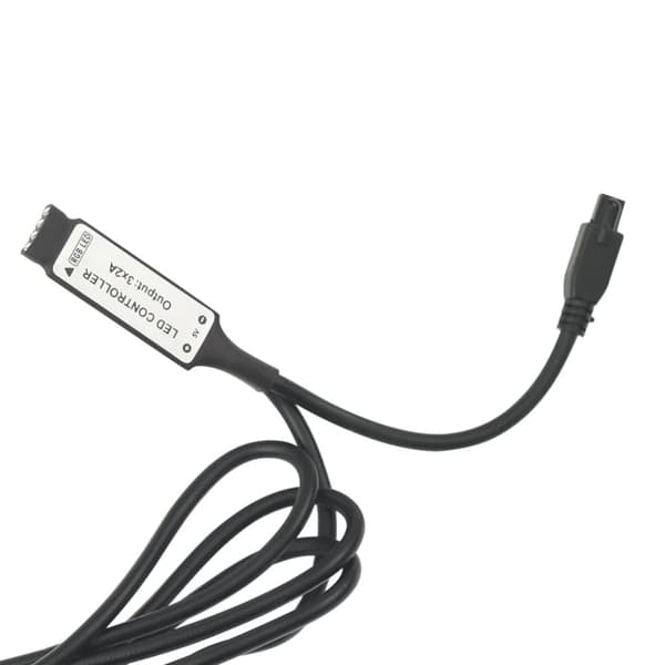 sengebord med LED 45x35x67 cm konstrueret træ sort
