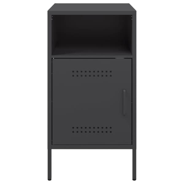 sengeborde 2 stk. 36x39x68 cm koldvalset stål sort