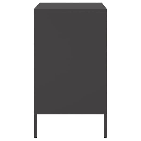 sengeborde 2 stk. 36x39x68 cm koldvalset stål sort