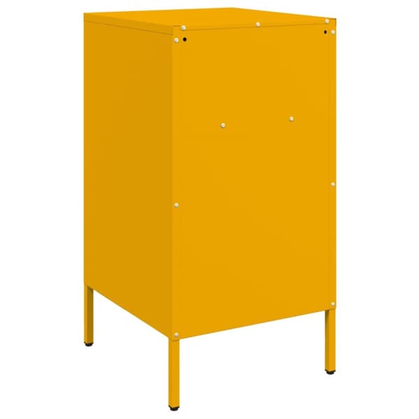 sengeborde 2 stk. 36x39x68 cm koldvalset stål sennepsgul