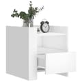 Miniatyrbild 3 av 10: Sängbord vit 45x50x50 cm konstruerat trä