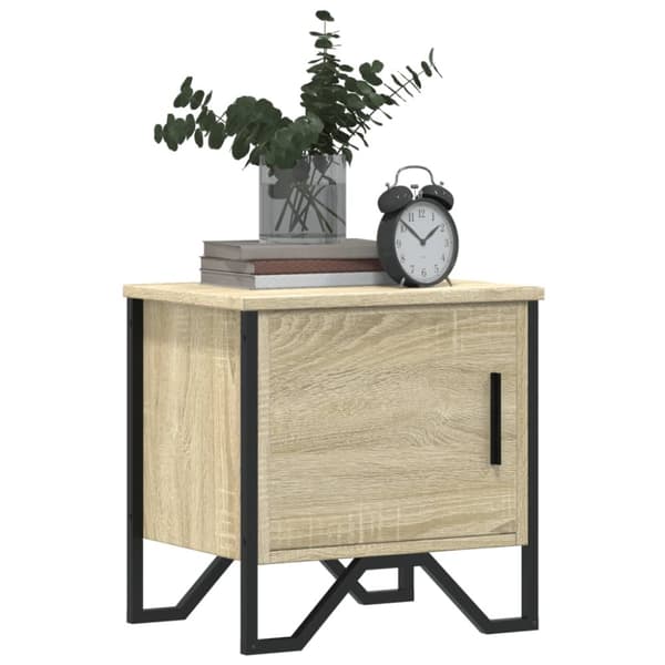 sengebord 40x30x40 cm konstrueret træ sonoma-eg