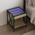 Pikkukuva 1 / 10: sohvapöytä Infinity LED-valoilla Sonoma-tammi 40x40x49 cm