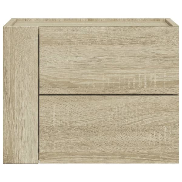 væghængt sengebord 45x30x35 cm sonoma-eg