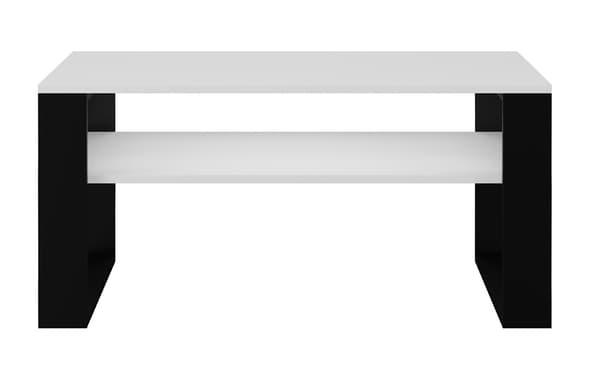 Moderne 1P sofabord, HVID SORT