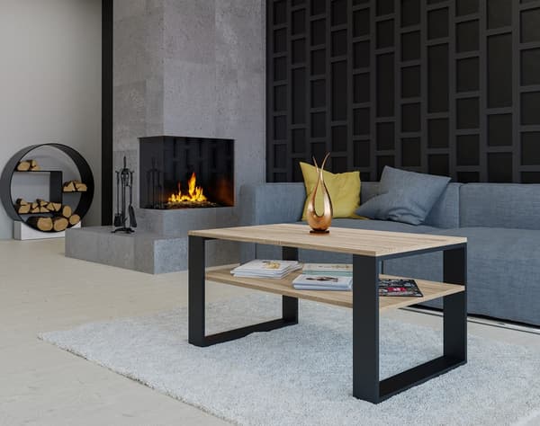 Moderne 1P SONOMA sofabord, SORT