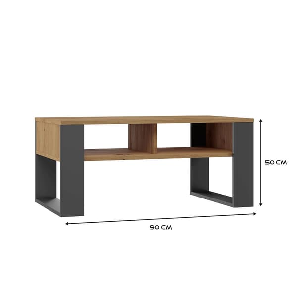 Moderne 2P sofabord ANTRACIT ARTISAN