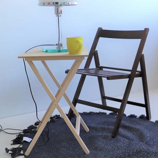 Wellhome Rektangulärt Sidobord Med Oljefinish 48x35x64 Cm