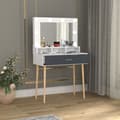 Miniatyrbild 4 av 5: LindasST sminkbord antracit, vit.