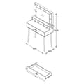 Miniatyrbild 5 av 5: LindasST sminkbord antracit, vit.