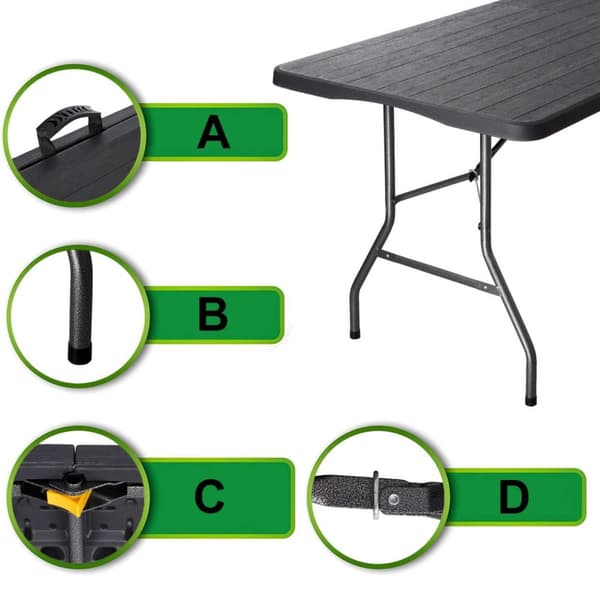 WOODLAND antracit have cateringbord