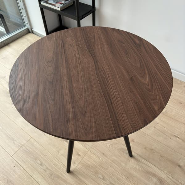 PARIS BLACK DTW pyöreä pöytä, 80 cm, saarni