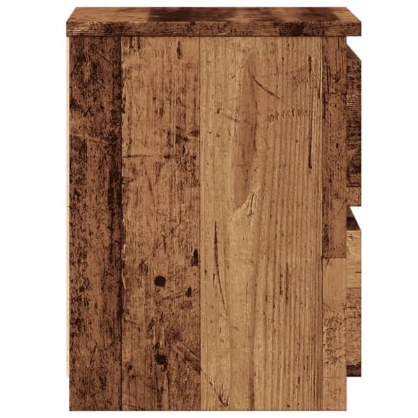 sengeborde 2 stk. 30x30x40 cm konstrueret træ antikt trælook