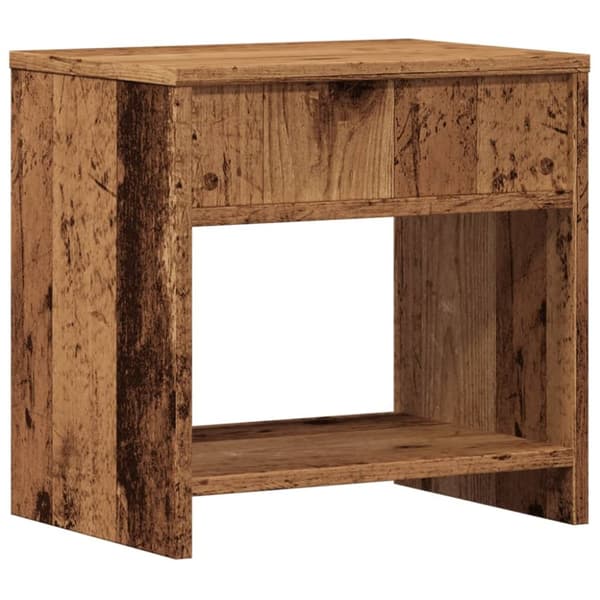 sengeborde 2 stk. 40x30x40 cm konstrueret træ gammelt trælook