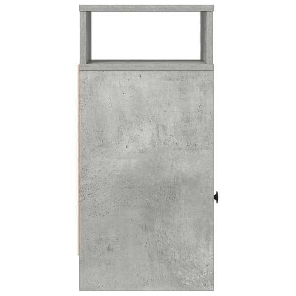 sengebord med skuffe 25x31x66 cm betongrå