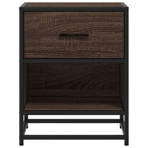 Yöpöydät 2 kpl ruskea tammi 40x31x50 cm tekninen puu