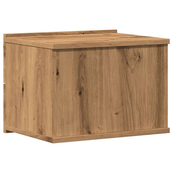 Väggmonterat sängbord artisan ek 40x32x30 cm