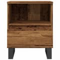 Miniatyrbillede 4 af 10: sengeborde 2 stk. 40x35x50 cm konstrueret træ antikt træ