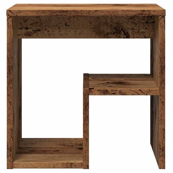 sengebord 40x30x40 cm konstrueret træ gammelt trælook