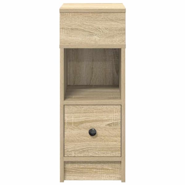 sengeborde 2 stk. med skuffe 25x31x66 cm sonoma-eg