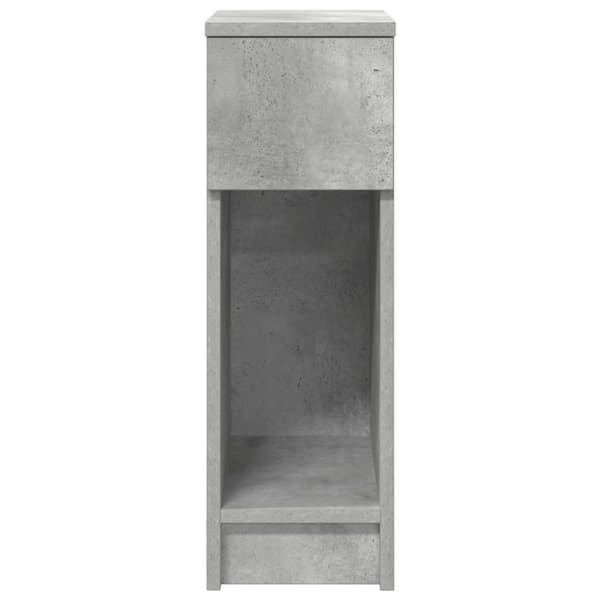 sengebord med skuffe 20x36x60 cm betongrå