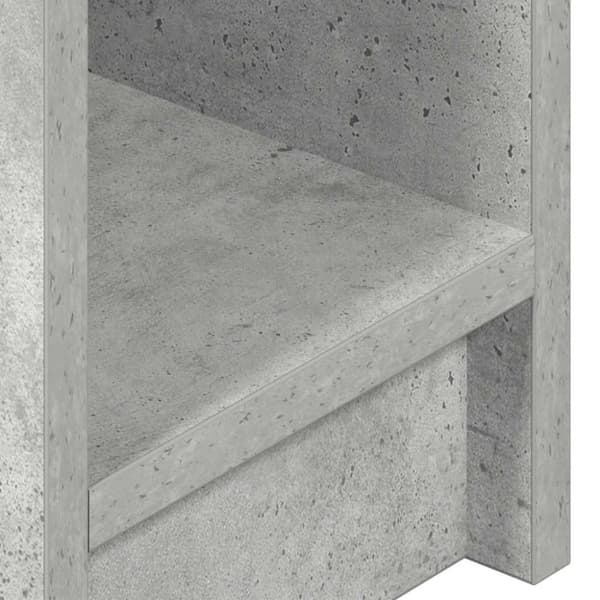 sengebord med skuffe 20x36x60 cm betongrå