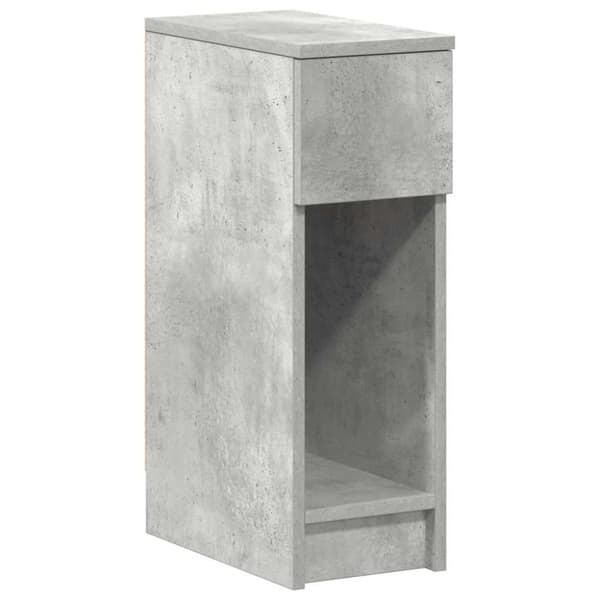 sengebord med skuffe 20x36x60 cm betongrå