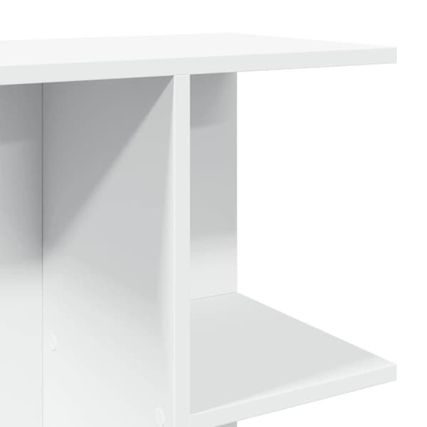sengebord 46,5x29x61 cm konstrueret træ hvid