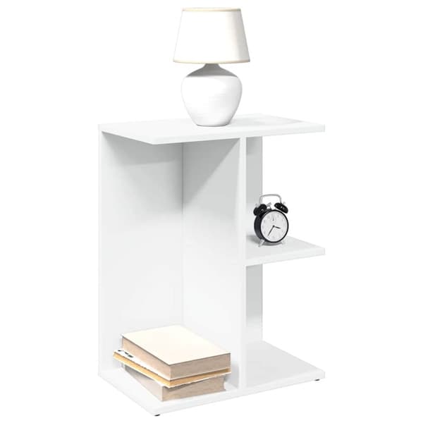 sengebord 46,5x29x61 cm konstrueret træ hvid