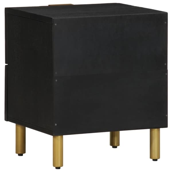 yöpöytätelineet musta 2 kpl 40x33x46 cm massiivi mangopuuta