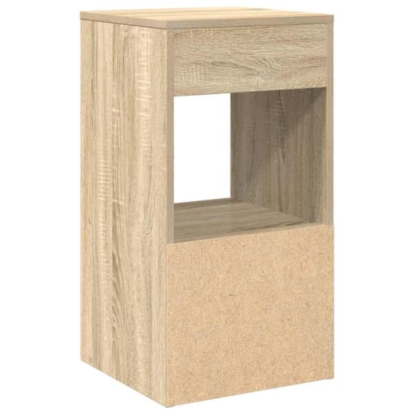 sengeborde med skuffe 2 stk. 35x34x66,5 cm sonoma-eg