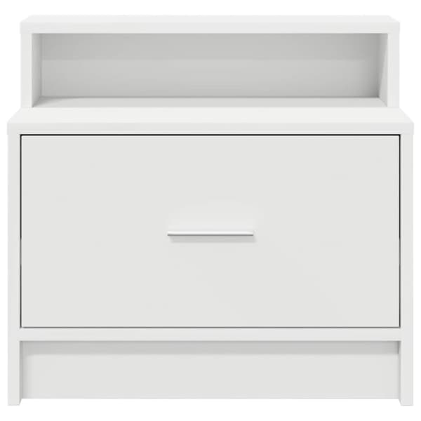 sengebord med skuffe 51x31x47 cm hvid