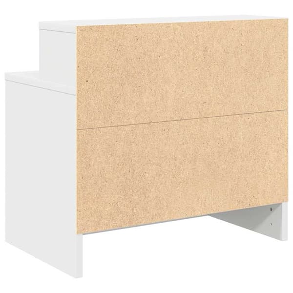 sengebord med skuffe 51x31x47 cm hvid