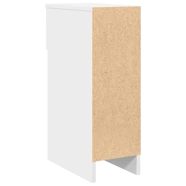 Sängbord 2 st med låda vit 20x36x60 cm