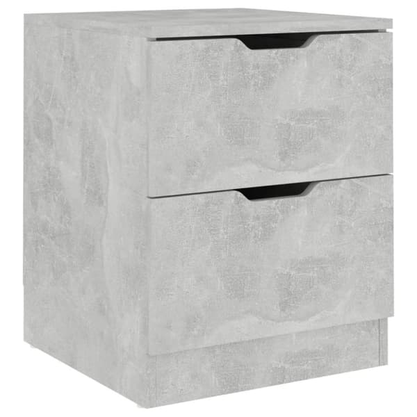 sengebord 40x40x50 cm konstrueret træ betongrå