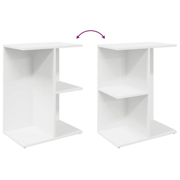 sengeborde 2 stk. 46,5x29x61 cm konstrueret træ hvid