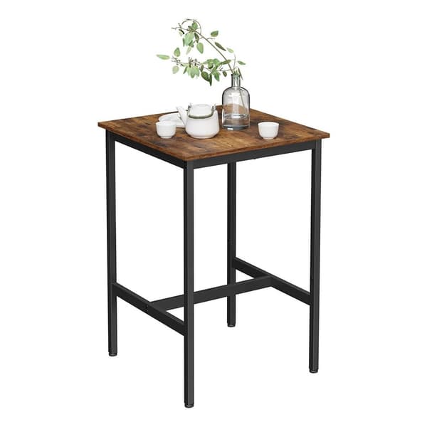 Barbord - Högt köksbord - 60 x 60 x 92 cm - Stålram