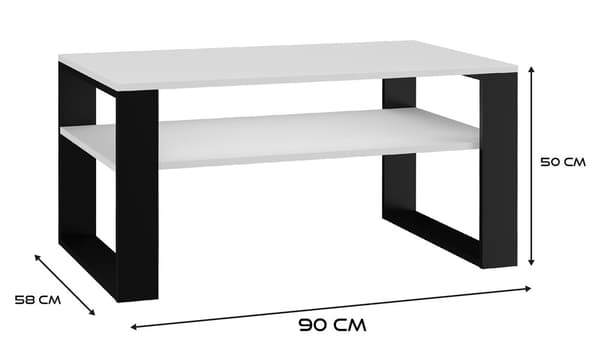 Soffbord Modern 1P VIT SVART