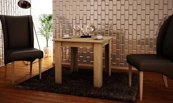 KONGO bord 80x80 SONOMA køkkenbord til stue
