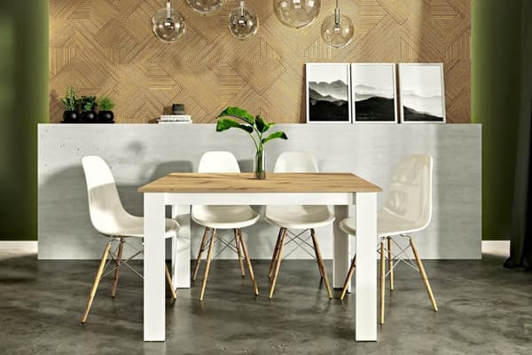 KONGO 120X80 ARTISAN WHITE bord til spisestuen