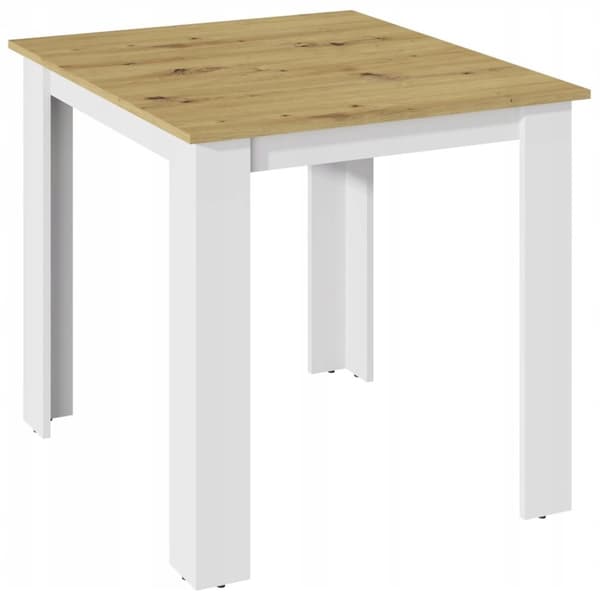 KONGO pöytä 80x80 ARTISAN WHITE ruokasalin olohuoneeseen