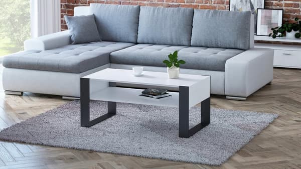 Sofabord KAJA sort og hvid loft retro