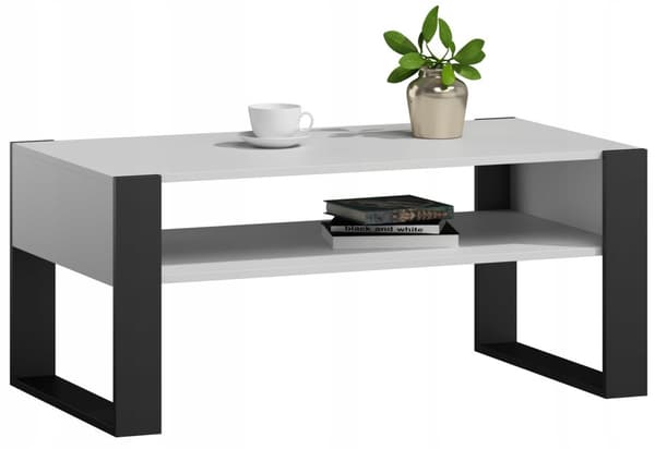 Sofabord KAJA sort og hvid loft retro