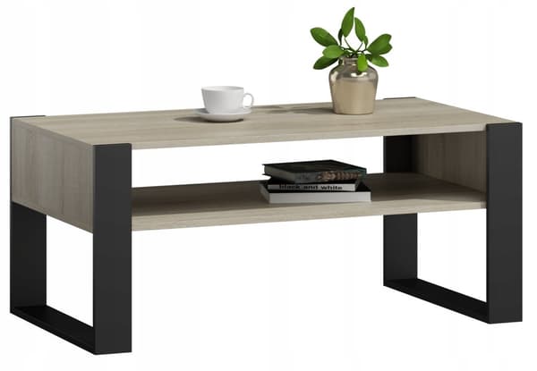 Soffbord KAJA sonoma svart loft retro