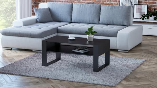 Soffbord KAJA svart loft retro 100cm