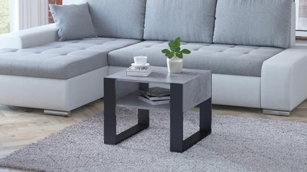 Sofabord KAJA KWADRAT 60 beton-sort