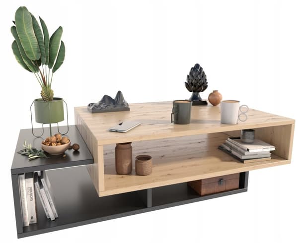 Sofabord SARA håndværkssort loft retro