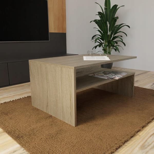 Sofabord BOSTON EX3 sonoma 18mm bord med hylde