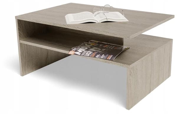 Soffbord BOSTON EX3 sonoma 18mm skiva med hylla