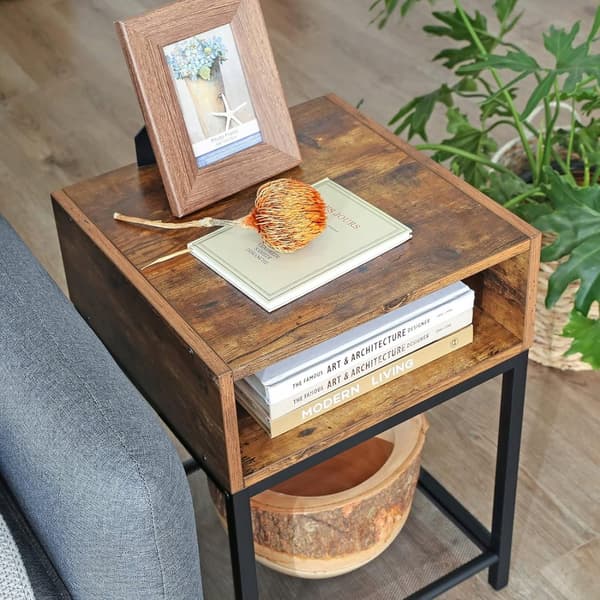 Sofabord Sengebord til Sovesofa til Blomster 3 HYLDER FIRKANT